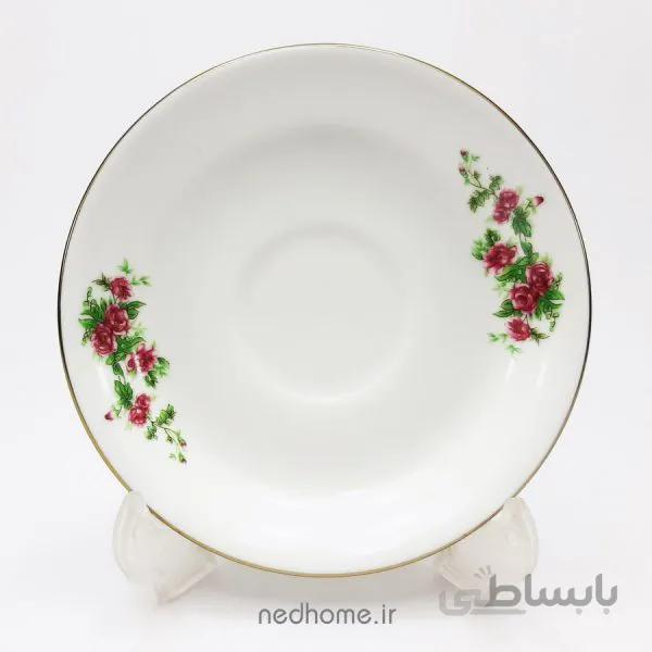 نعلبکی گل سرخ چینی زرین