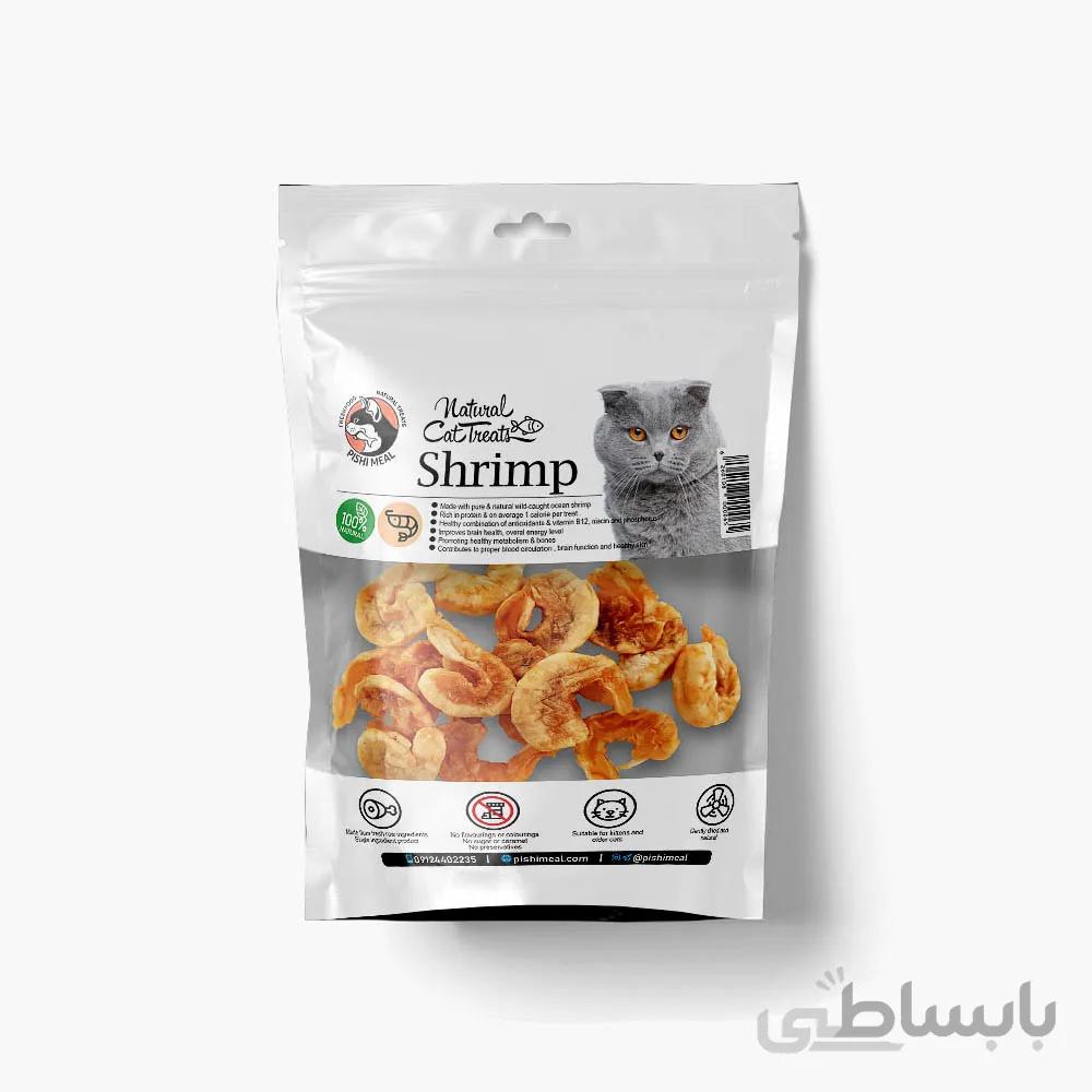 تشویقی گربه هاپومیل میگو وزن 30 گرم ا Haapoomeal Shrimp For Cat 30g