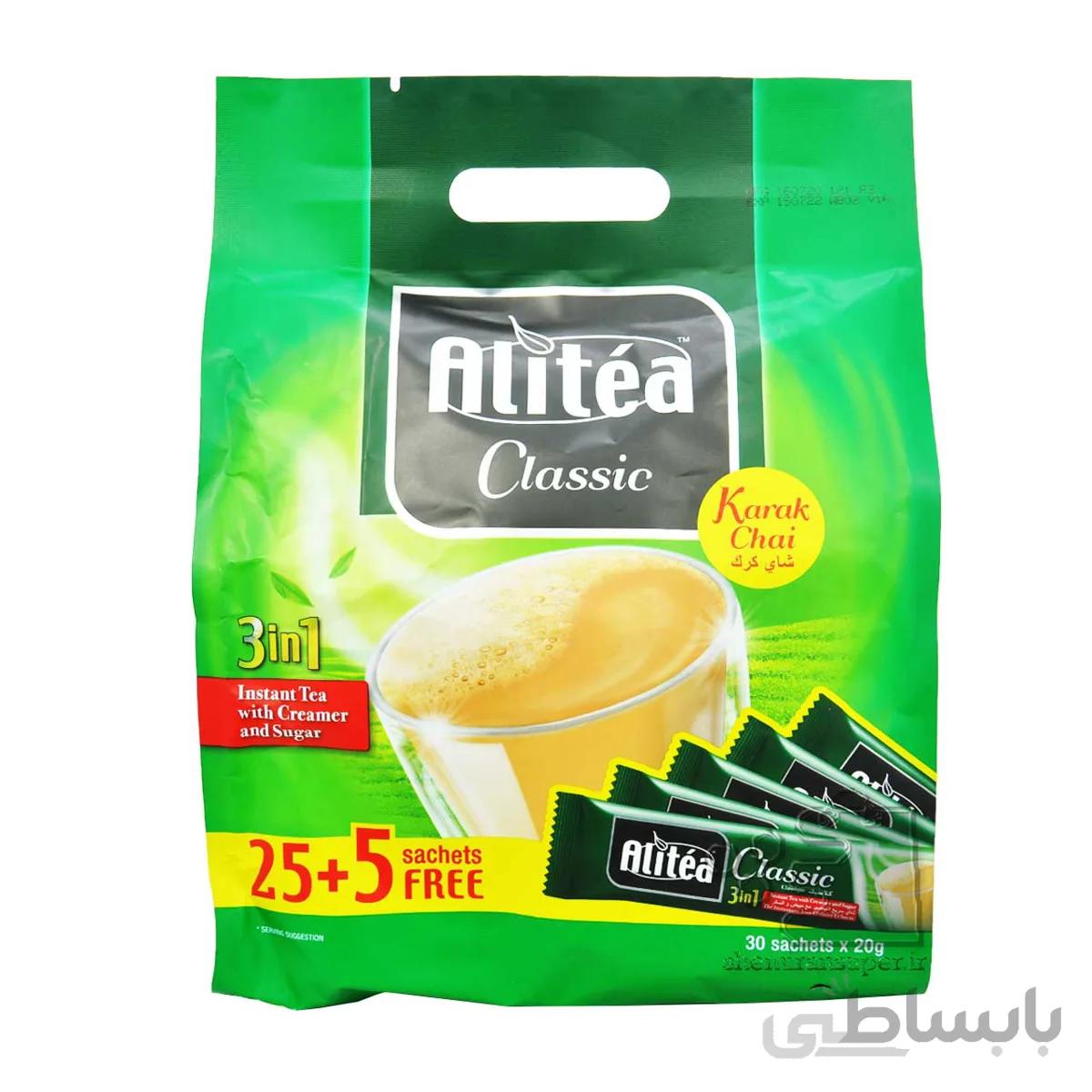 چای کرک فوری ۳ در ۱ کلاسیک ۳۰ عدد علی تی – Alitea