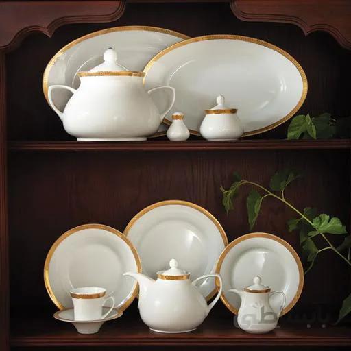 سرویس چینی زرین 12 نفره کامل سه اسلیمی (108 پارچه) ا Zarin Iran Shahrzad 3-eslimi 108 Pieces FDC Dinnerware Set