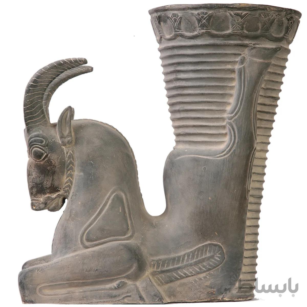 مجسمه تندیس و پیکره شهریار مدل ریتون بز کد MO1570 سایز بزرگ