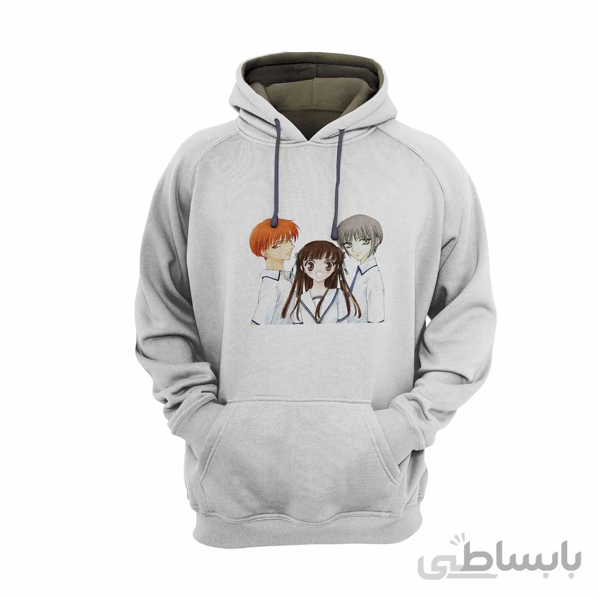 هودی سفید طرح انیمه فروتس بسکت (سبد میوه) Fruits Basket کد KCT10456