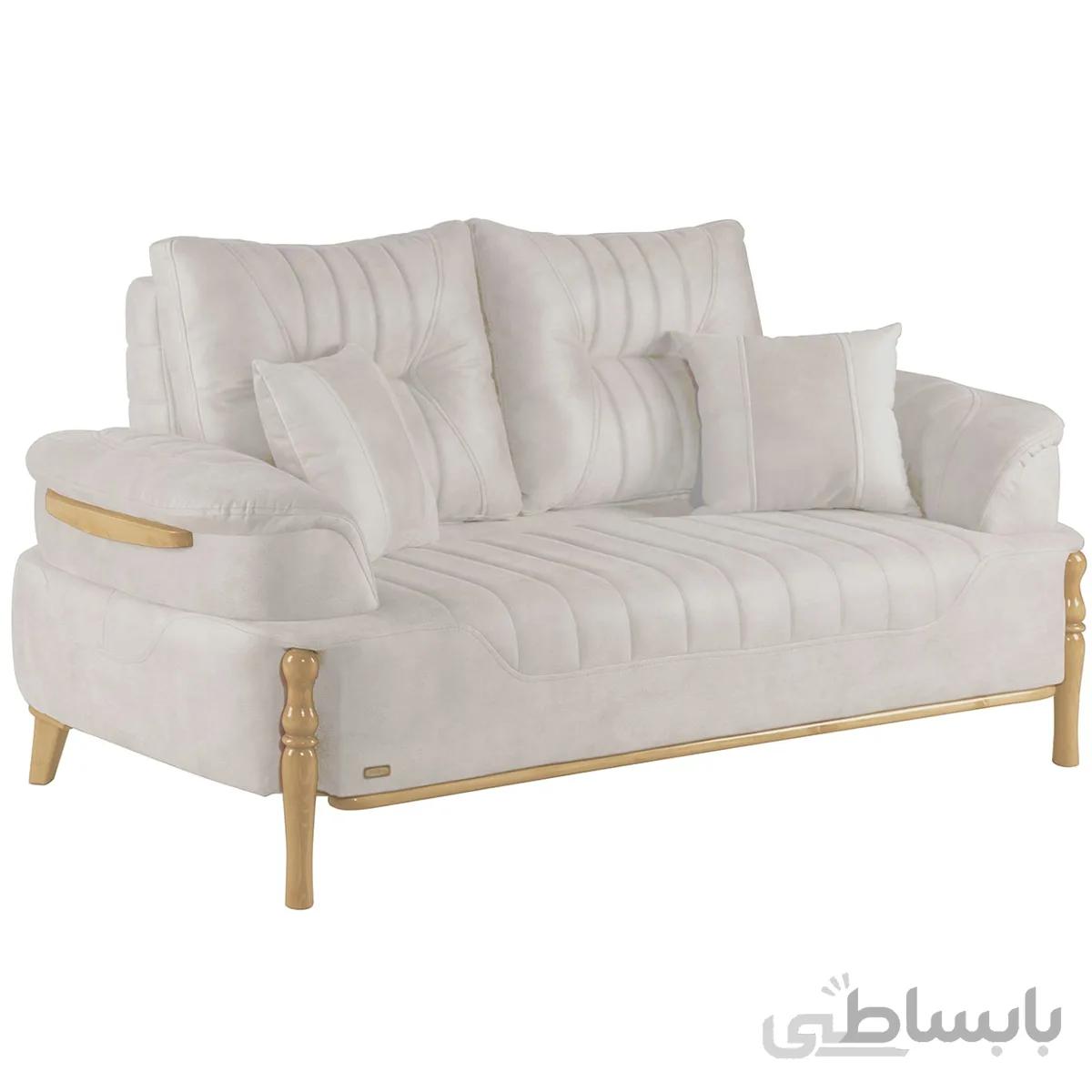 مبل راحتی دو نفره چشمه نور کد MA-405/2-KH-WT-WT