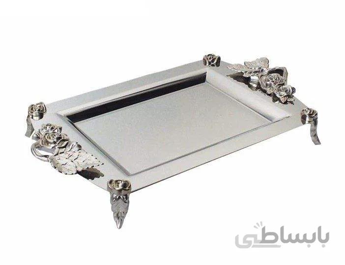 سینی استیل مستطیل نگار (متوسط) مدل 302
