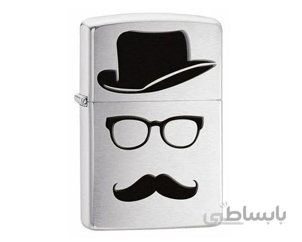 فندک زیپو مدل Moustache & Hat کد 28648
