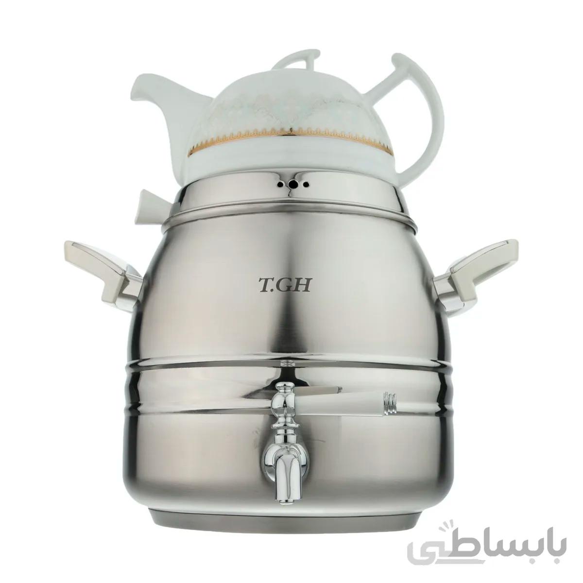 ست کتری و قوری تابناک طرح قیطاسی مدل 5050