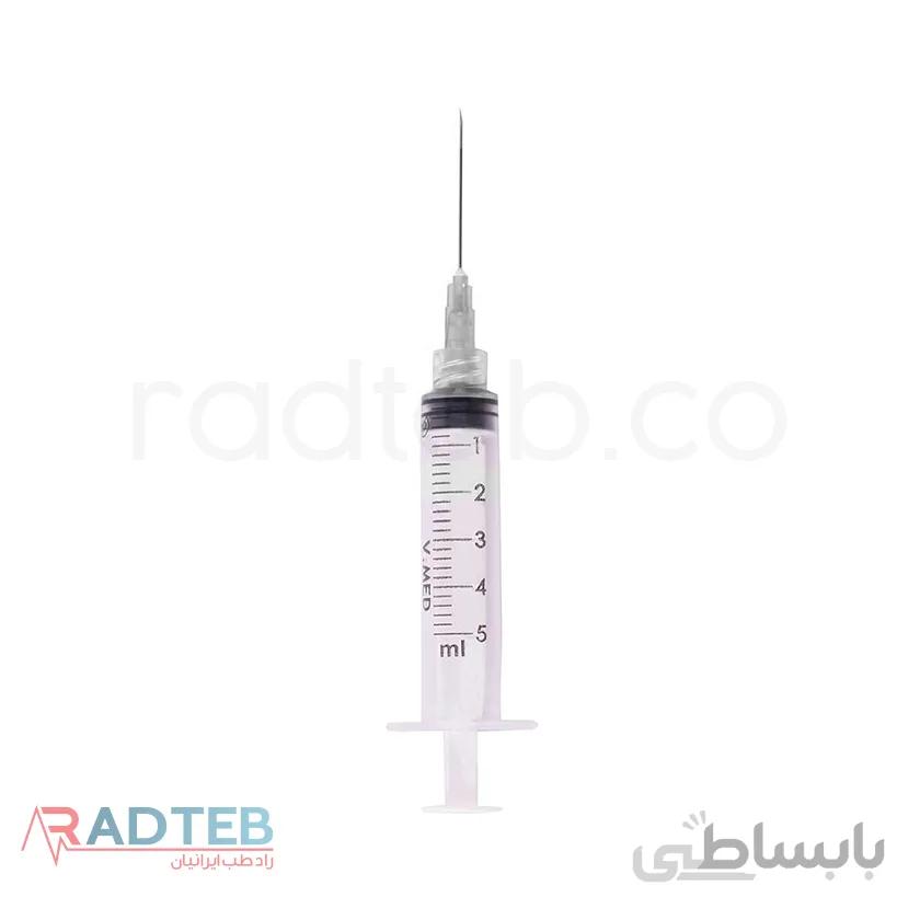 سرنگ 5 سی سی سه تکه پیچی ورید
