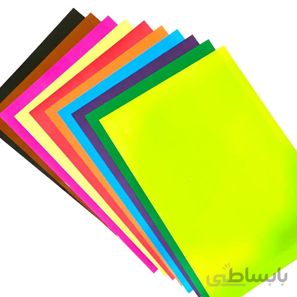 کاغذ رنگی 10 رنگ دانش آموزی ( تک رو )