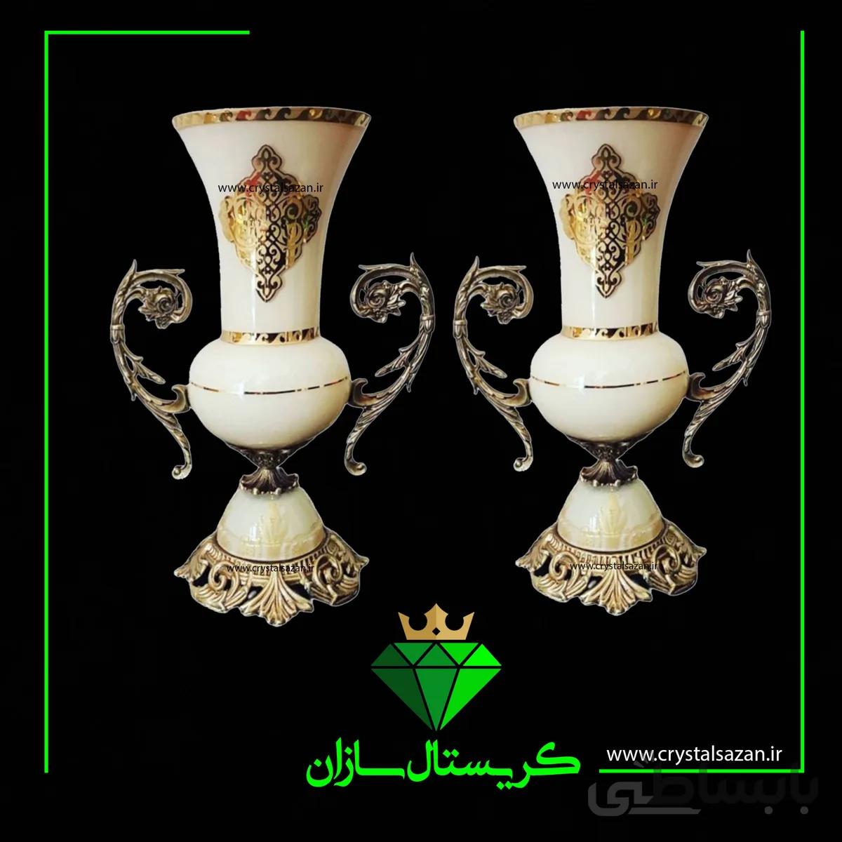 گلدان جفتی کد G1316 کریستال سازان