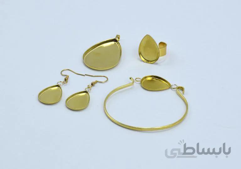 ست انواع قاب برنجی طرح اشکی