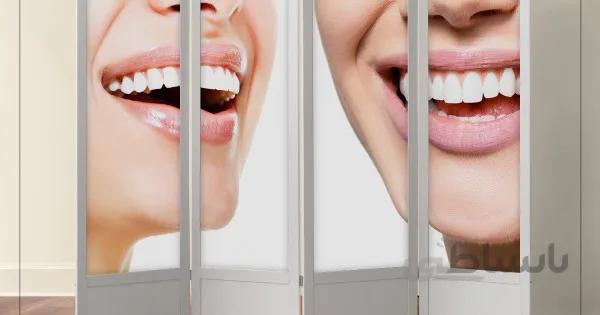 پاراوان چاپی دندان سفید کد 3125