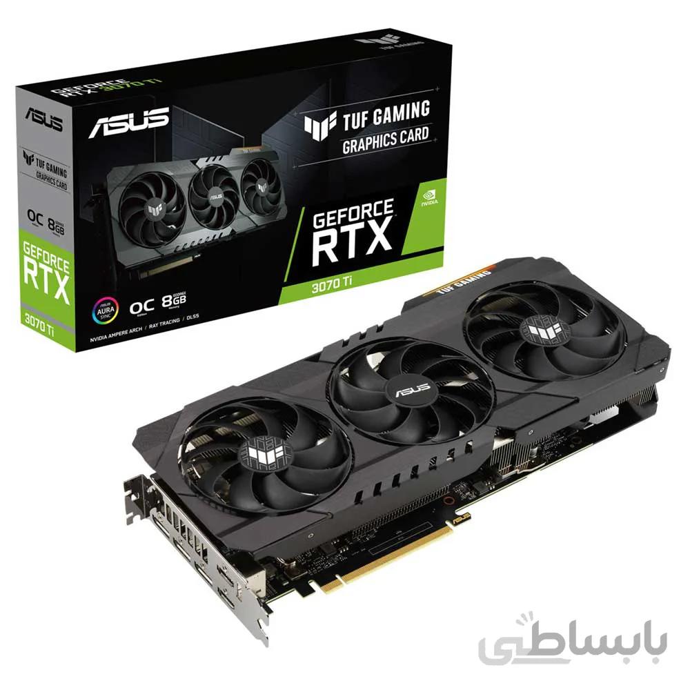 کارت گرافیک ایسوس TUF Gaming GeForce RTX 3070 Ti OC Edition ظرفیت 8 گیگابایت ا Asus TUF Gaming GeForce RTX 3070 Ti OC Edition graphics card with a capacity of 8 GB
