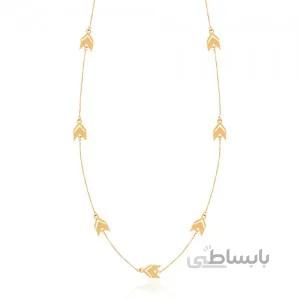 گردنبند رولباسی طلا زنانه طرح فلش کد XN639