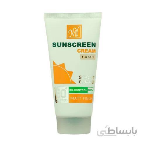 کرم ضد آفتاب ضد لک فاقد چربی SPF50 اسپات گارد مات ۴ کاره مای