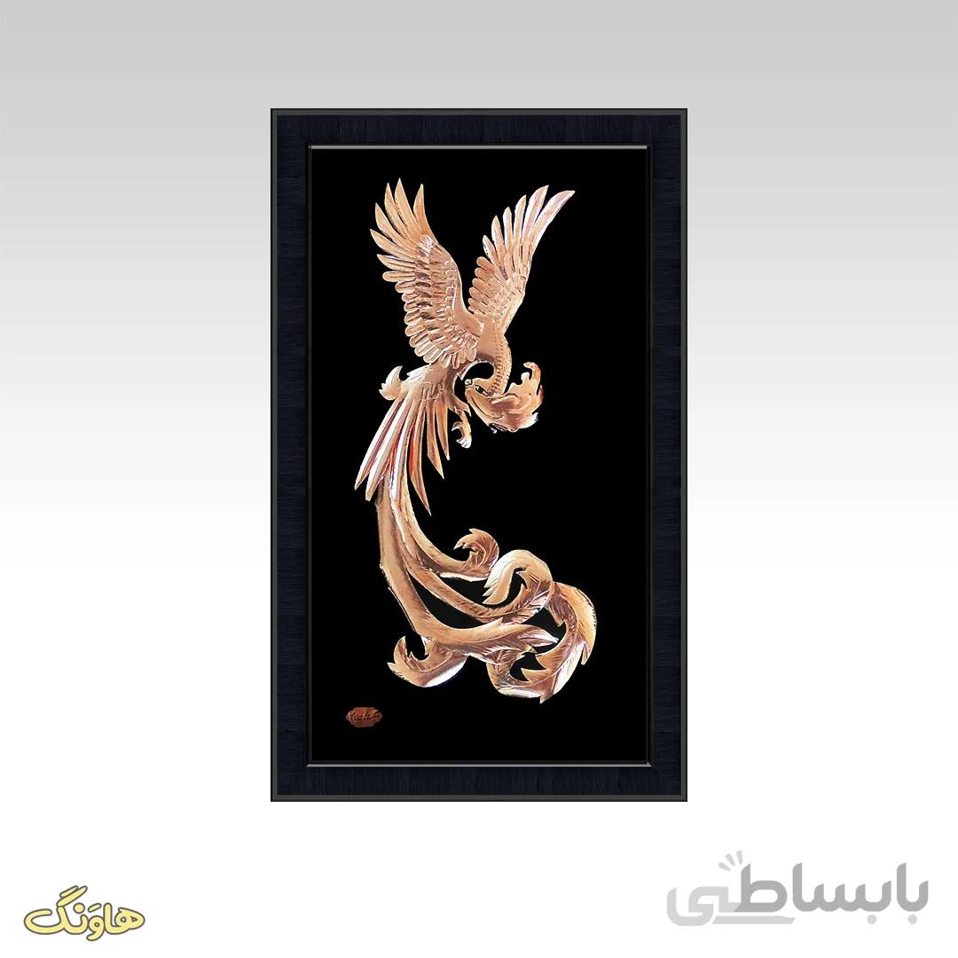 تابلو معرق مسی ققنوس B04