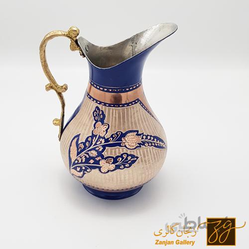 پارچ مسی نقره کوب طرح ترک