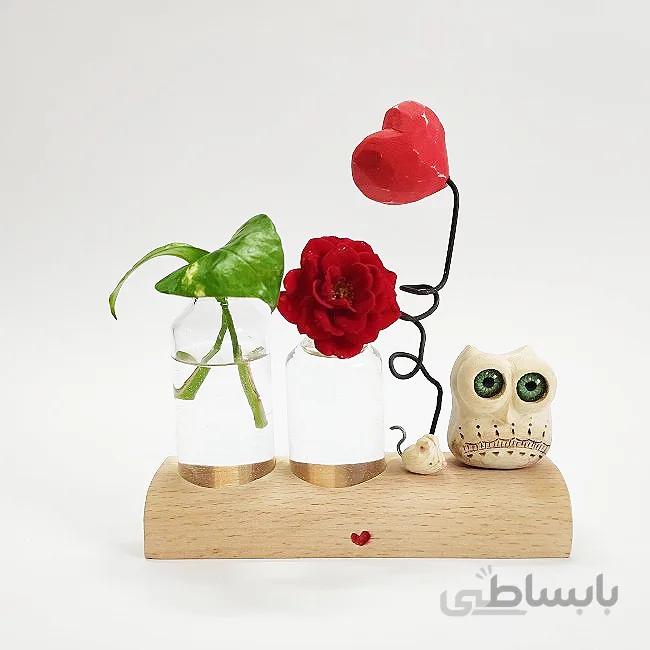 گلدان جغد و موش