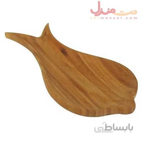 بشقاب سرو چوبی بامبو برند بامبوم مدل تولیپ