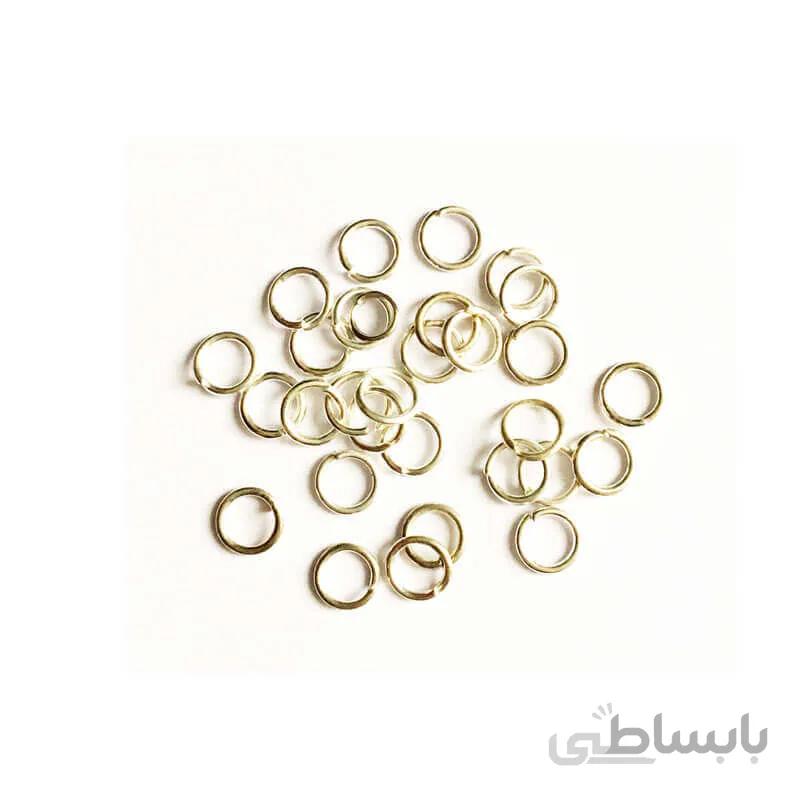 حلقه اتصال زیورآلات نقره ای 4mm بسته 100 عدد