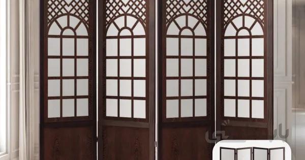 پاراوان مدل پنجره (دولایه) در دو رنگ