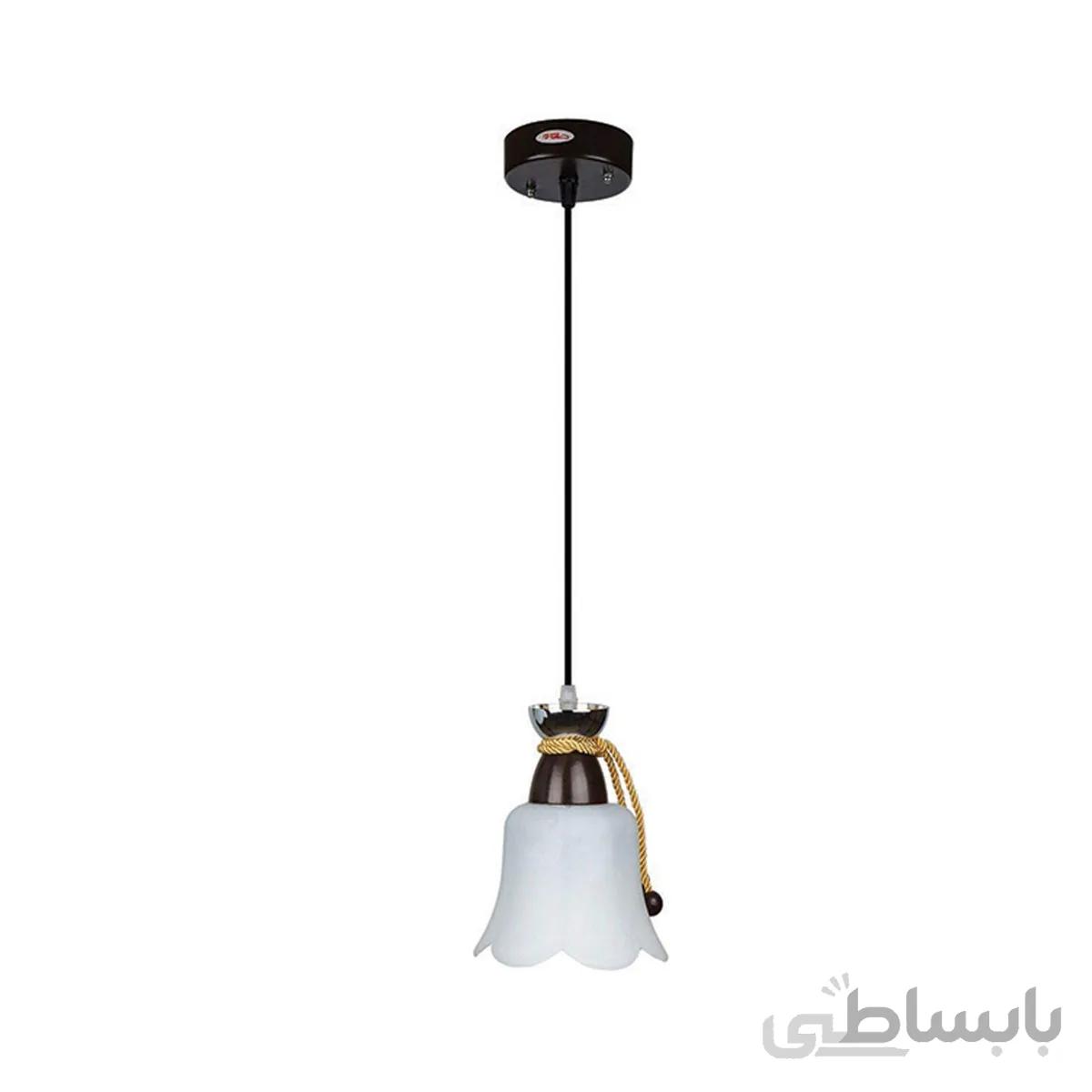 چراغ آویز فلزی تک شعله چشمه نور کد A1277/1H-BR