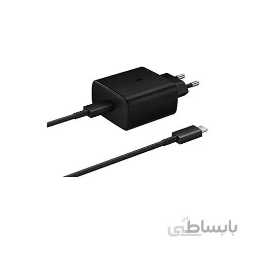شارژر مسافرتی دو سر Type-C با قابلیت Super Fast Charging 45W مدل EP-TA845 سامسونگ اصلی ا Samsung Travel Adapter Fast Charging 2.0 (45W) EP-TA845XWCGCN USB Type-C to Type-C Cable 5A