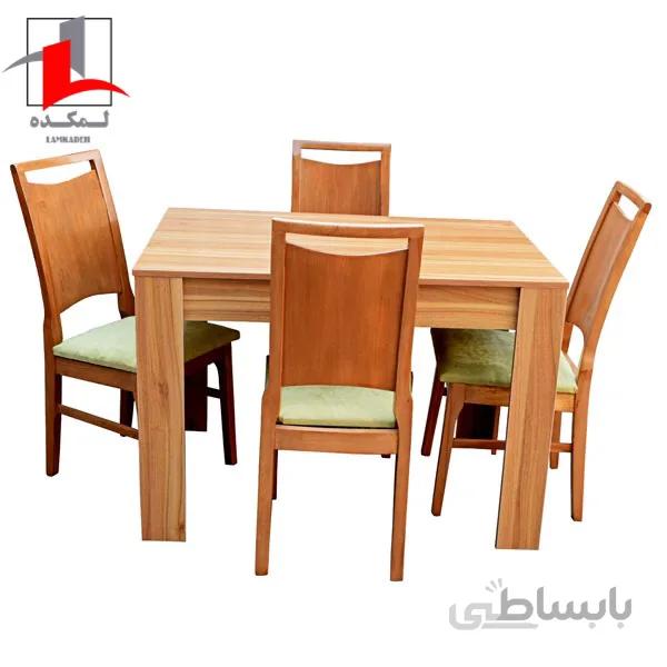 میز و صندلی ناهارخوری ۴ نفره لمکده مدل هیکاری
