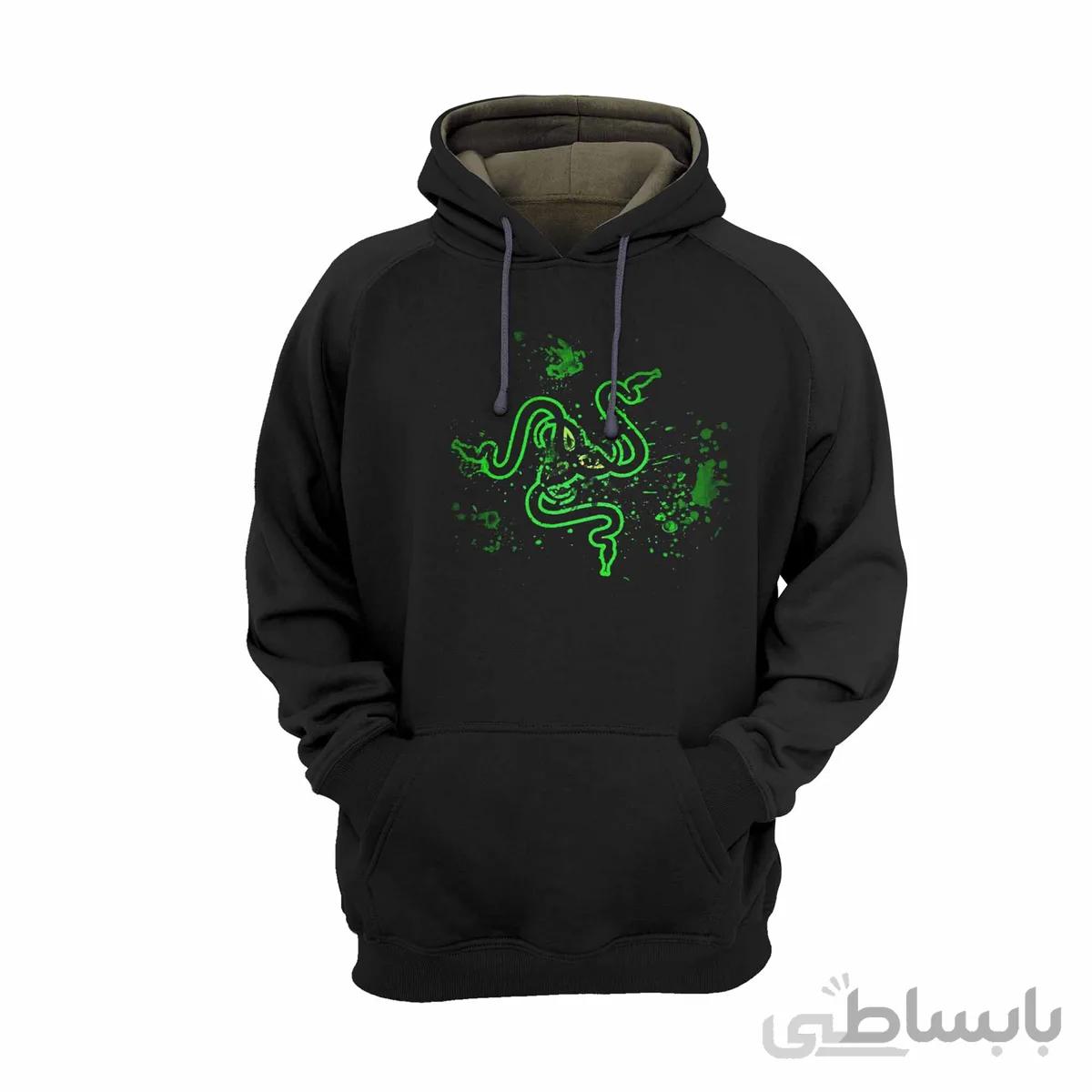 هودی مشکی طرح ریزر Razer