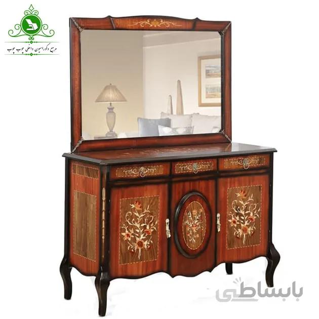 آینه و کنسول مدل دو درب معرق