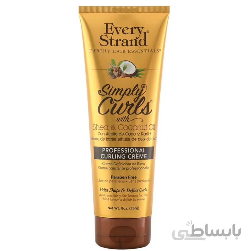 کرم فر کننده موی اوری استرند Every Strand Simply Curls with Shea & Coconut Oil Professional Curling Creme
