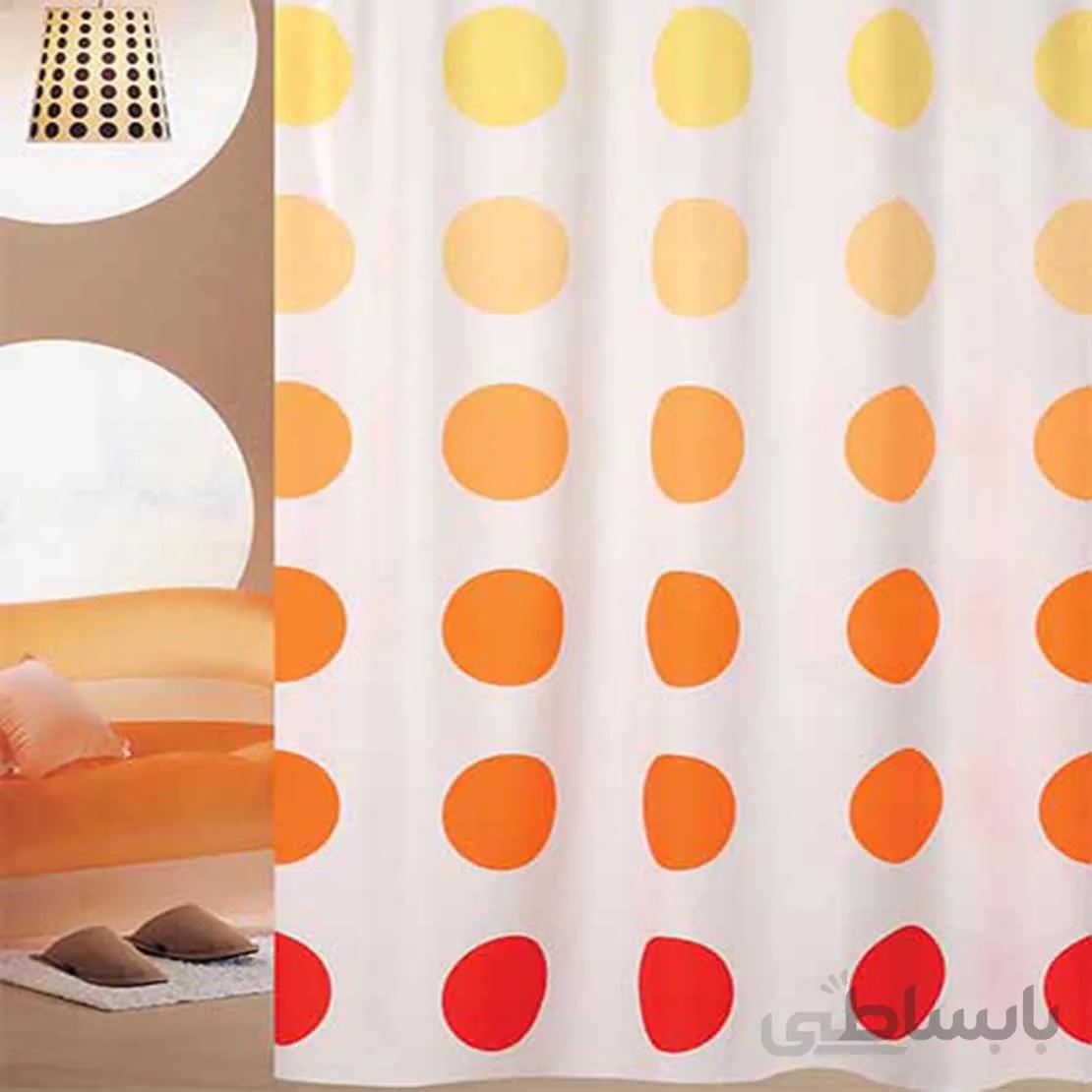 پرده حمام 180*190 رزین تاژ طرح Orange