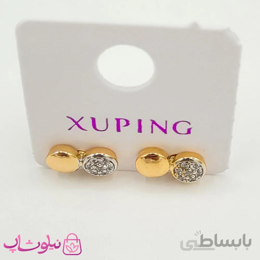 گوشواره زنانه میخی نگین دار ژوپینگ کد 338-6