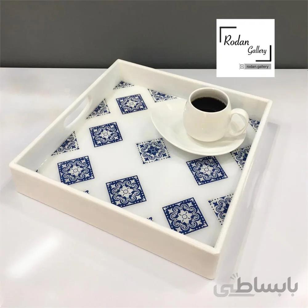 سيني چوبي دستساز ا Handmade wooden tray