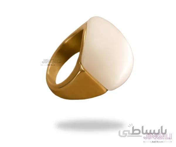 انگشتر زنانه مدل سنگ اپال 4 کد rw0044