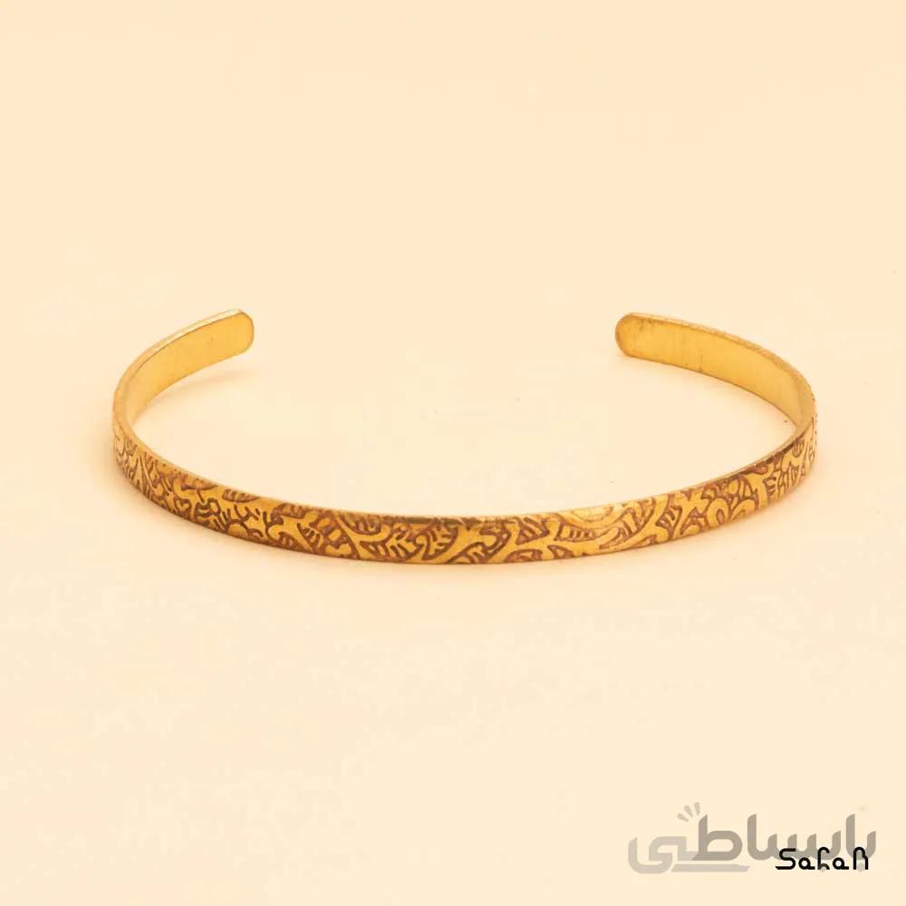 دستبند هندی طلایی باز گلایل