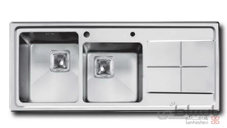 سینک ظرفشویی توکار اخوان ا Akhavan Double Bowl Sink 300
