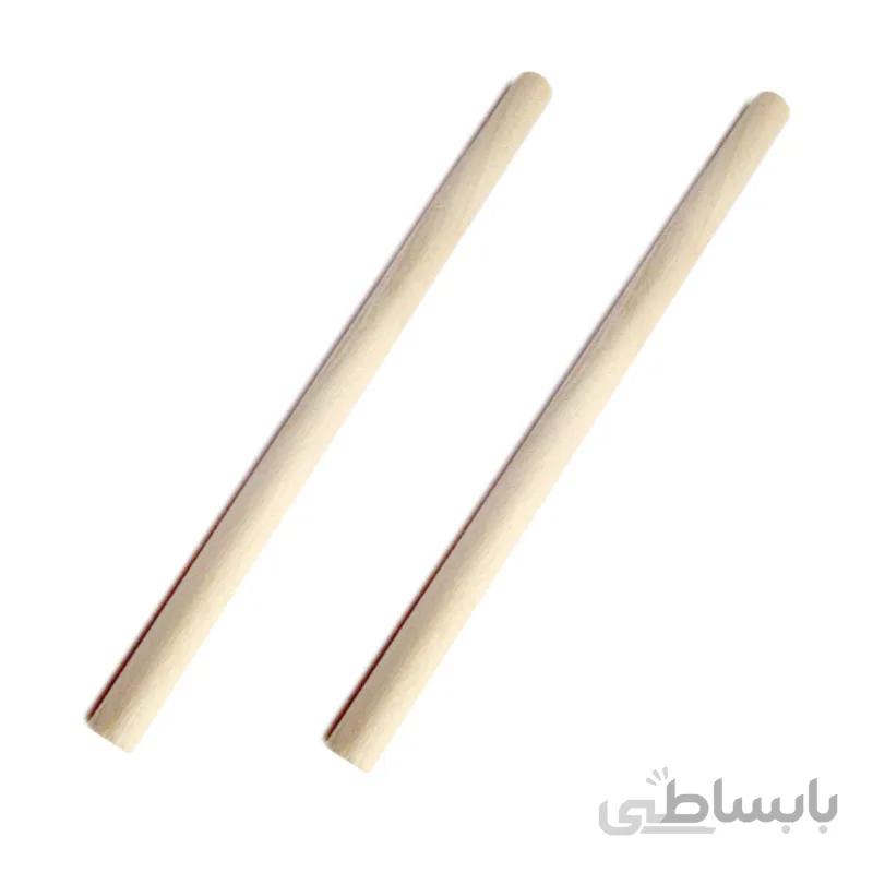 میله چوبی گرد صنوبر قطر 6 میلیمتر طول 11 سانتیمتر بسته 28 عددی