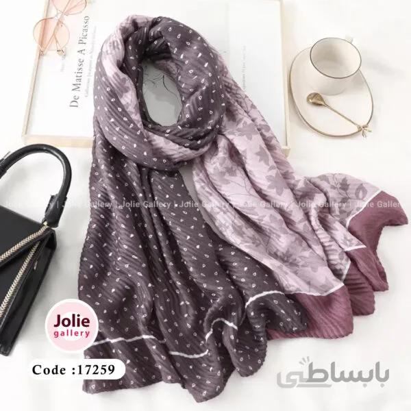 شال پلیسه نخی 5 رنگ