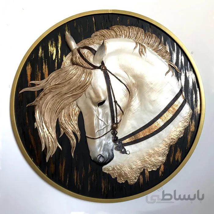 تابلو برجسته طرح نجابت اسب گرد کد DE8123GB