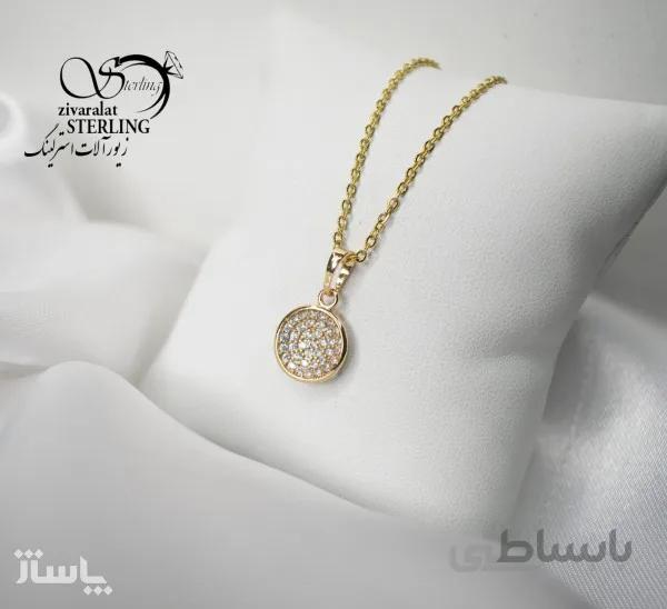گردنبند زنانه گرد نگین دار برند ژوپینگ کد 643470