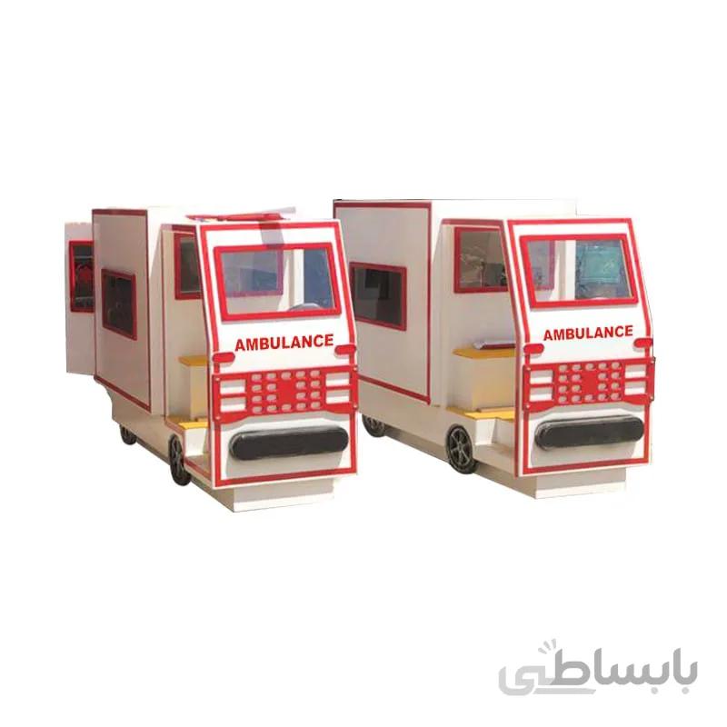 خانه مشاغل کودک آمبولانس چوبی