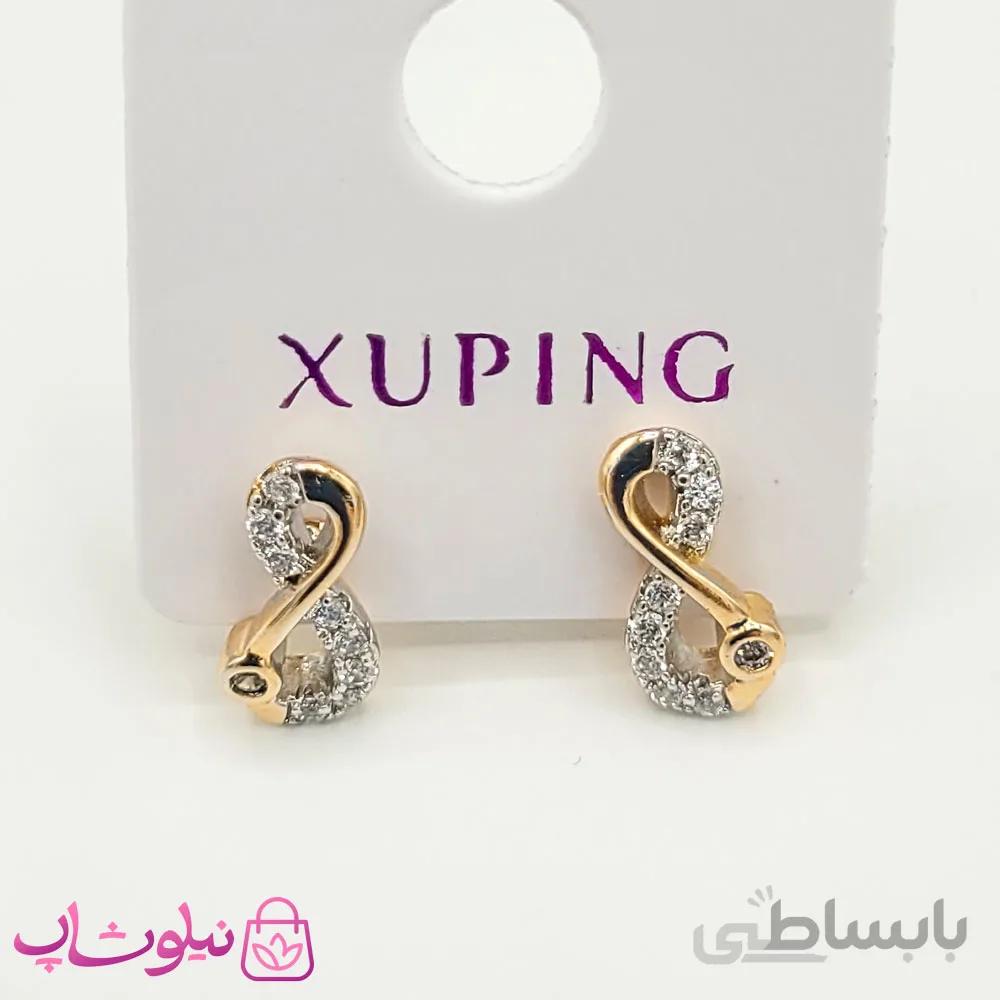 گوشواره زنانه ژوپینگ طرح بی نهایت کد 338-3