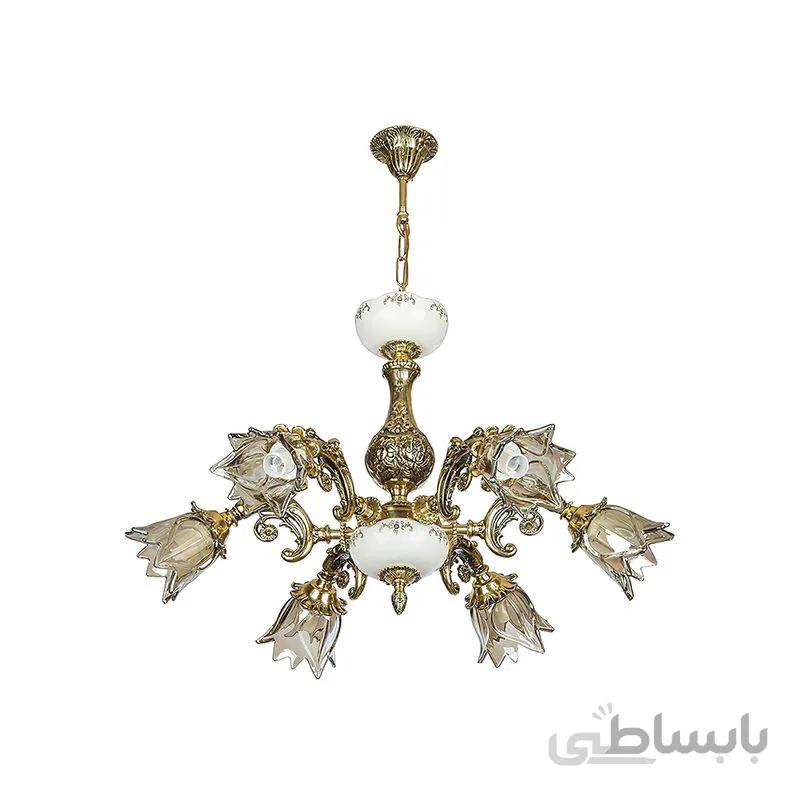لوستر 6 شعله چشمه نور مدل C2145/6-BO