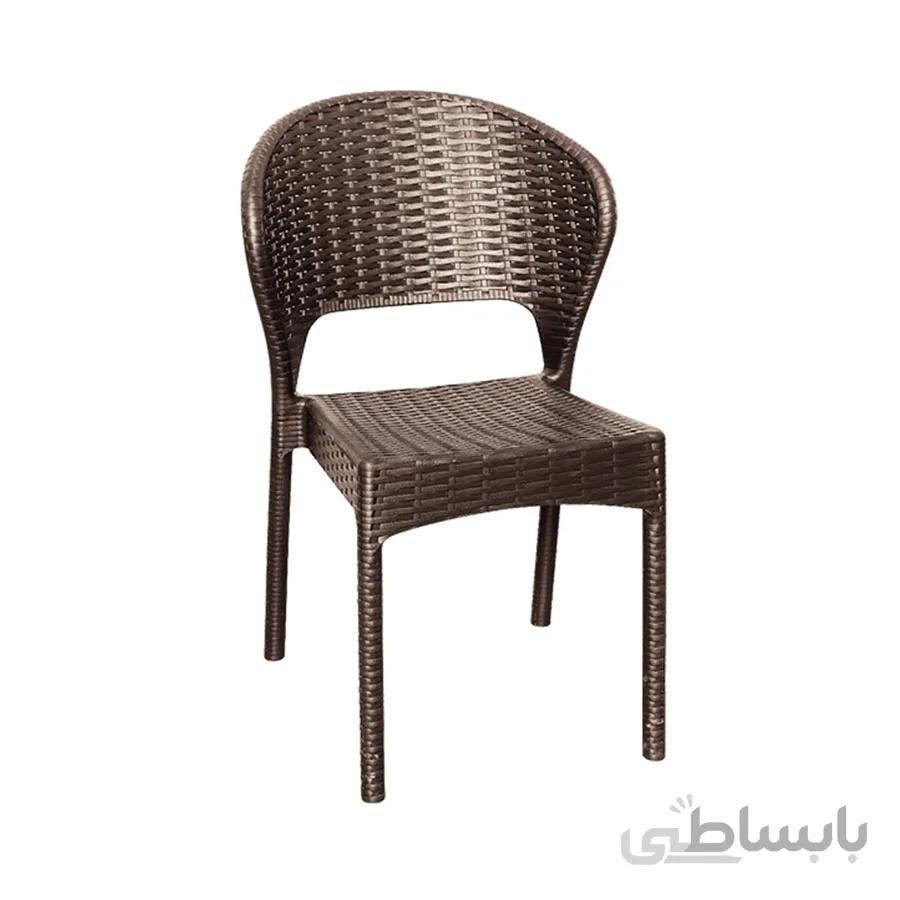 صندلی پلاستیکی حصیربافت بدون دسته ناصر مدل ۹۷۲