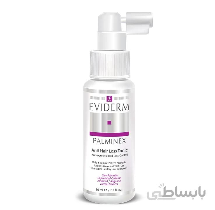 تونیک تقویت کننده موی اویدرم مدل پالمینکس حجم 80 میلی لیتر ا EVIDERM PALMINEX Anti Hair Loss Tonic 80ml