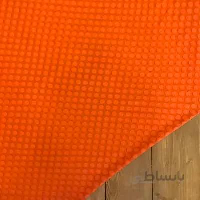 پارچه حریر یاخما طرح توپی رنگ نارنجی کد 402