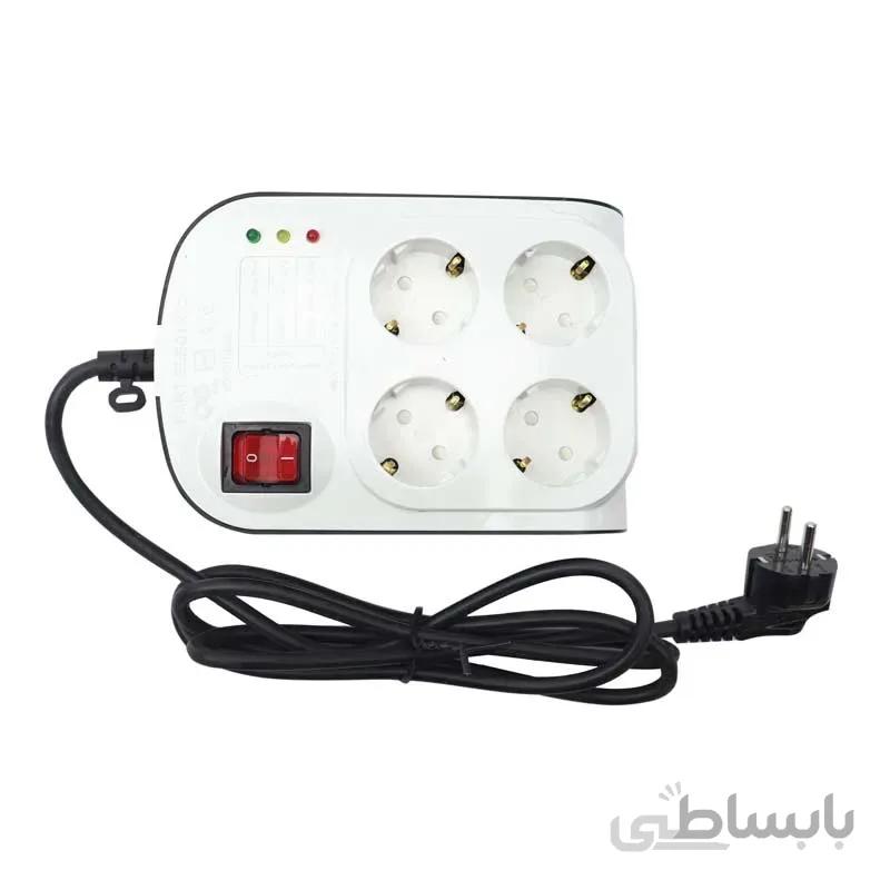 محافظ برق صوتی تصویری ۴ خانه ارت دار پارت الکتریک با کابل ۱٫۸ متری PE8791 ا Part Electric PE8791 Voltage Protector