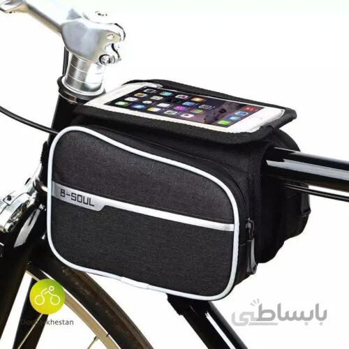 کیف خورجینی دوچرخه دارای هولدر موبایل مارک B-SOUL