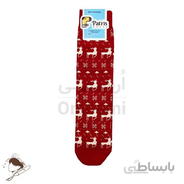 جوراب ساق دار ژاکارد طرح گوزن پاتریس