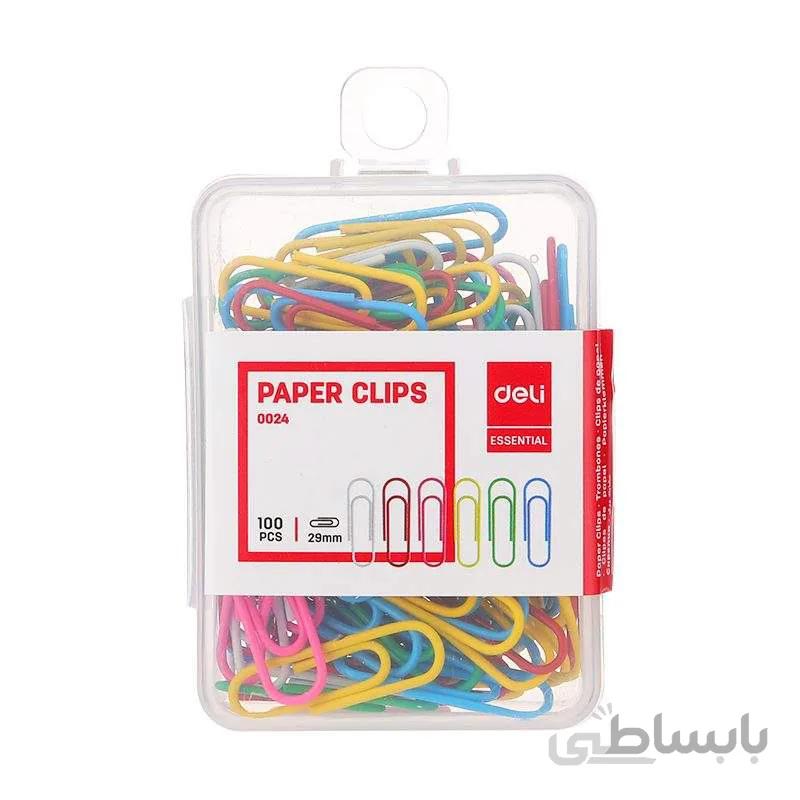 گیره کاغذ دلی کد 0024 بسته 100 عددی